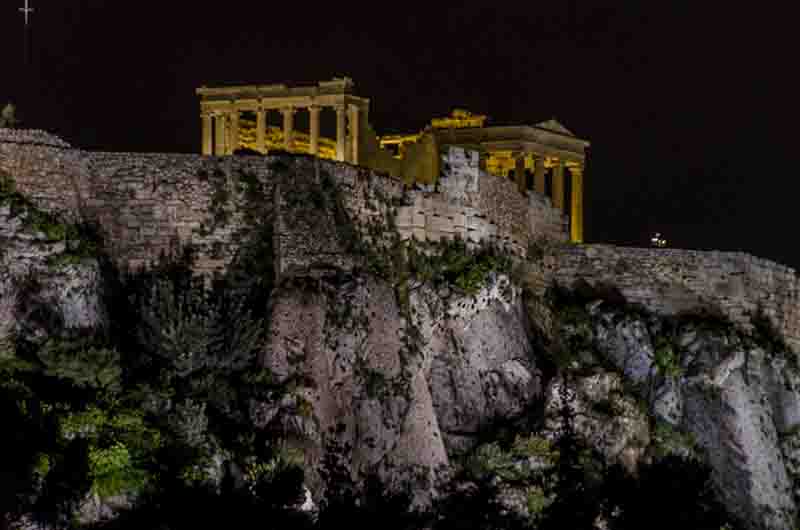 48 - Grecia - Atenas - La Acropolis - imagen nocturna